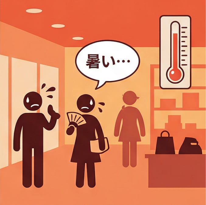お客様から『暑い』と指摘を受けた