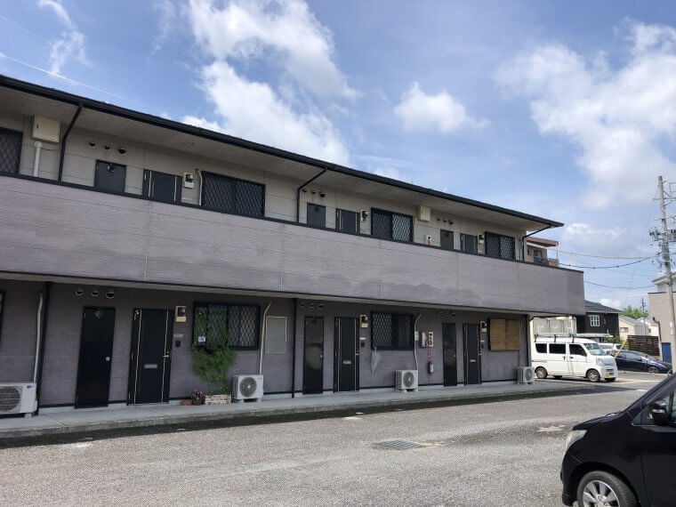 岐阜県可児市 アパート（外壁塗装/ブラウン） アフター
