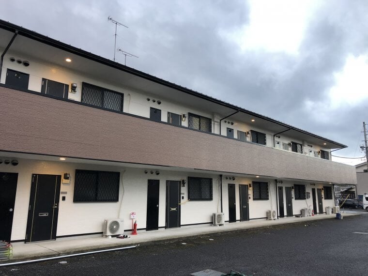 岐阜県可児市 アパート（外壁塗装/ブラウン） ビフォー