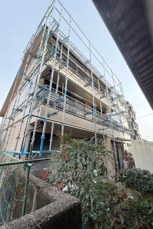 施工前（足場組み）